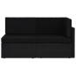 Preview: Modulares 2-Sitzer-Sofa Poly Rattan Schwarz