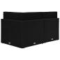 Preview: Modulares 2-Sitzer-Sofa Poly Rattan Schwarz