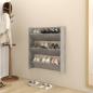 Preview: ARDEBO.de - Wand-Schuhschrank Betongrau 80x18x90 cm Holzwerkstoff
