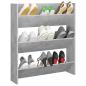 Preview: Wand-Schuhschrank Betongrau 80x18x90 cm Holzwerkstoff