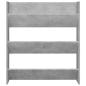 Preview: Wand-Schuhschrank Betongrau 80x18x90 cm Holzwerkstoff