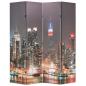 Preview: Raumteiler klappbar 160 x 170 cm New York bei Nacht