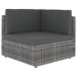 Preview: 8-tlg. Garten-Lounge-Set mit Kissen Grau Poly Rattan