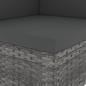 Preview: 9-tlg. Garten-Lounge-Set Poly Rattan Grau
