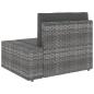 Preview: 9-tlg. Garten-Lounge-Set Poly Rattan Grau