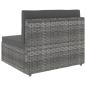Preview: 9-tlg. Garten-Lounge-Set Poly Rattan Grau