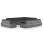Preview: ARDEBO.de - 12-tlg. Garten-Lounge-Set mit Kissen Grau Poly Rattan