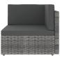 Preview: 12-tlg. Garten-Lounge-Set mit Kissen Grau Poly Rattan