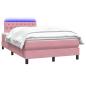 Preview: Boxspringbett mit Matratze Rosa 120x220 cm Samt