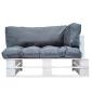 Preview: Garten-Palettensofa mit Grauen Kissen Kiefernholz