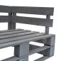 Preview: Outdoor-Sofa Paletten mit Kissen in Grau Kiefernholz
