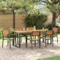 Preview: ARDEBO.de - 7-teiliges Garten Essset aus massivem Akazienholz und Metall