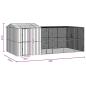 Preview: Voliere mit Erweiterung Anthrazit 310x619x247 cm Stahl