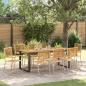 Preview: ARDEBO.de - Garten Essgruppe 9 stk. Beige Massivholz Akazie