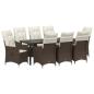 Preview: Garten Essgruppe 9 stk. Braun Poly-Rattan