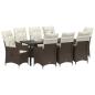 Preview: Garten Essgruppe 9 stk. Braun Poly-Rattan