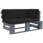 Preview: ARDEBO.de - Outdoor-Ecksofa Paletten Kiefernholz Imprägniert Grau