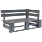 Preview: Outdoor-Ecksofa Paletten Kiefernholz Imprägniert Grau