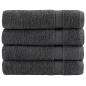 Preview: ARDEBO.de - Premium-Handtücher SOLUND 4 Stk. Anthrazit 50x100 cm 600 g/m²