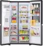 Preview: LG GSGV91EVAD Stand Side-by-Side Kombination, 91,3 cm breit, 635 L, Eis-, Crushed Ice- und Wasserspender, Wassertank, WLAN, Essence Black Steel