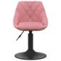 Preview: Barhocker Rosa 46x44x(62,5-77,5) cm Velvet
