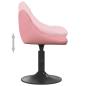 Preview: Barhocker Rosa 46x44x(62,5-77,5) cm Velvet