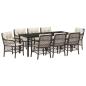 Preview: Garten Essgruppe 9 stk. Braun Poly-Rattan