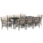 Preview: Garten Essgruppe 9 stk. Braun Poly-Rattan
