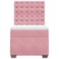Preview: Boxspringbett mit Matratze Rosa 90x190 cm Samt
