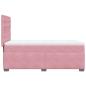 Preview: Boxspringbett mit Matratze Rosa 90x190 cm Samt