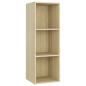 Preview: TV-Schränke 2 Stk. Sonoma-Eiche 107x35x37 cm Holzwerkstoff