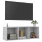 Preview: TV-Schrank Betongrau 107x35x37 cm Holzwerkstoff