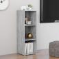 Preview: TV-Schrank Betongrau 107x35x37 cm Holzwerkstoff