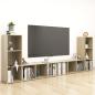 Preview: ARDEBO.de - TV-Schränke 4 Stk. Sonoma-Eiche 107x35x37 cm Holzwerkstoff