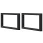 Preview: Waschbeckenregal Wandmontage Stahl und Massivholz Buche