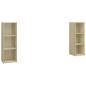 Preview: TV-Schränke 2 Stk. Sonoma-Eiche 107x35x37 cm Holzwerkstoff