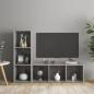 Preview: ARDEBO.de - TV-Schränke 2 Stk. Betongrau 107x35x37 cm Holzwerkstoff