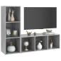 Preview: TV-Schränke 2 Stk. Betongrau 107x35x37 cm Holzwerkstoff