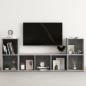Preview: ARDEBO.de - 3-tlg. TV-Schrank-Set Betongrau Holzwerkstoff