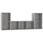 Preview: 3-tlg. TV-Schrank-Set Betongrau Holzwerkstoff
