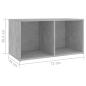Preview: 3-tlg. TV-Schrank-Set Betongrau Holzwerkstoff