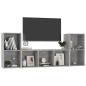 Preview: 3-tlg. TV-Schrank-Set Betongrau Holzwerkstoff