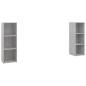 Preview: TV-Schränke 2 Stk. Betongrau 107x35x37 cm Holzwerkstoff