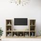 Preview: ARDEBO.de - TV-Schränke 3 Stk. Sonoma-Eiche 107x35x37 cm Holzwerkstoff
