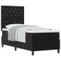 Preview: Boxspringbett mit Matratze Schwarz 80x200 cm Samt