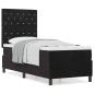 Preview: Boxspringbett mit Matratze Schwarz 80x200 cm Samt
