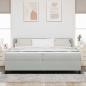 Preview: ARDEBO.de - Boxspringbett mit Matratze Hellgrau 200x200 cm Samt