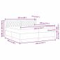 Preview: Boxspringbett mit Matratze Hellgrau 200x200 cm Samt