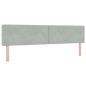 Preview: Boxspringbett mit Matratze Hellgrau 200x200 cm Samt
