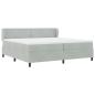 Preview: Boxspringbett mit Matratze Hellgrau 200x200 cm Samt